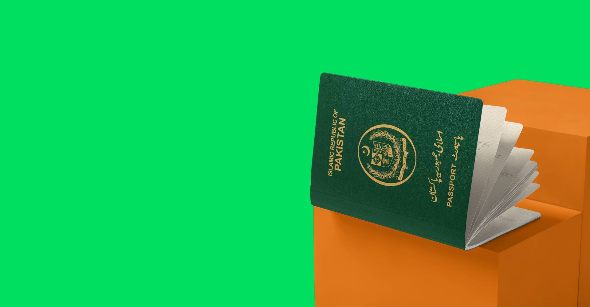 Pakistan Passport on Box